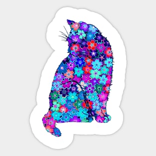 Colorful cat Sticker